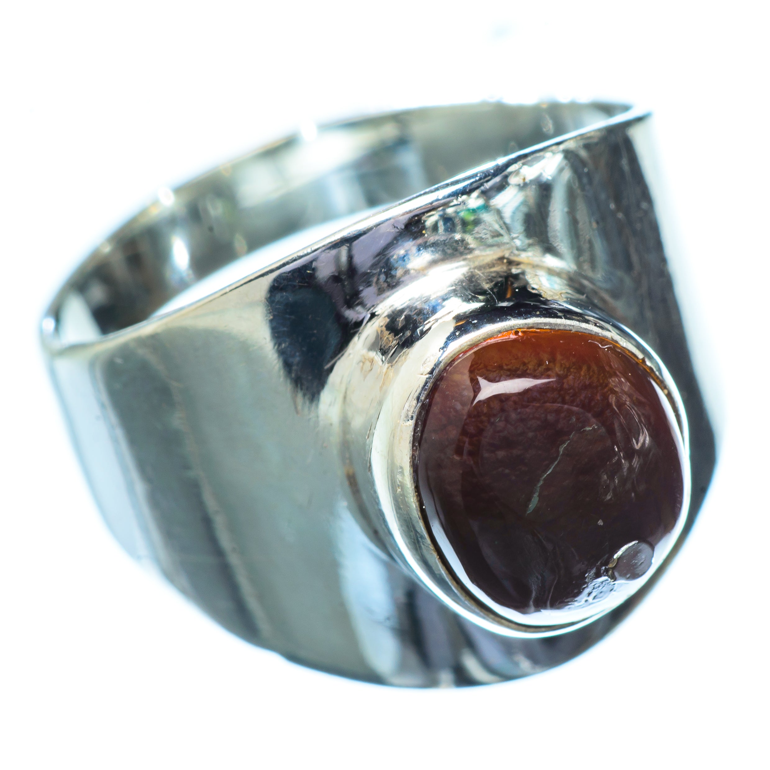 Mexican Fire Agate Rings handcrafted by Anasilvercos - RING5788