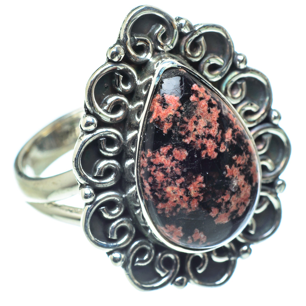 Snowflake Obsidian Rings handcrafted by Anasilvercos - RING57918