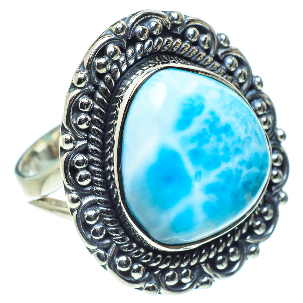 Larimar Rings handcrafted by Anasilvercos - RING57933