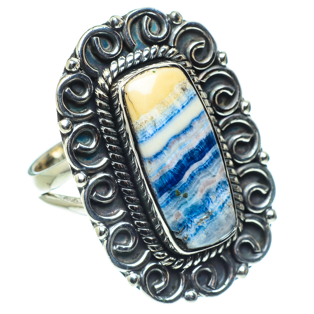 Blue Scheelite Rings handcrafted by Anasilvercos - RING57937