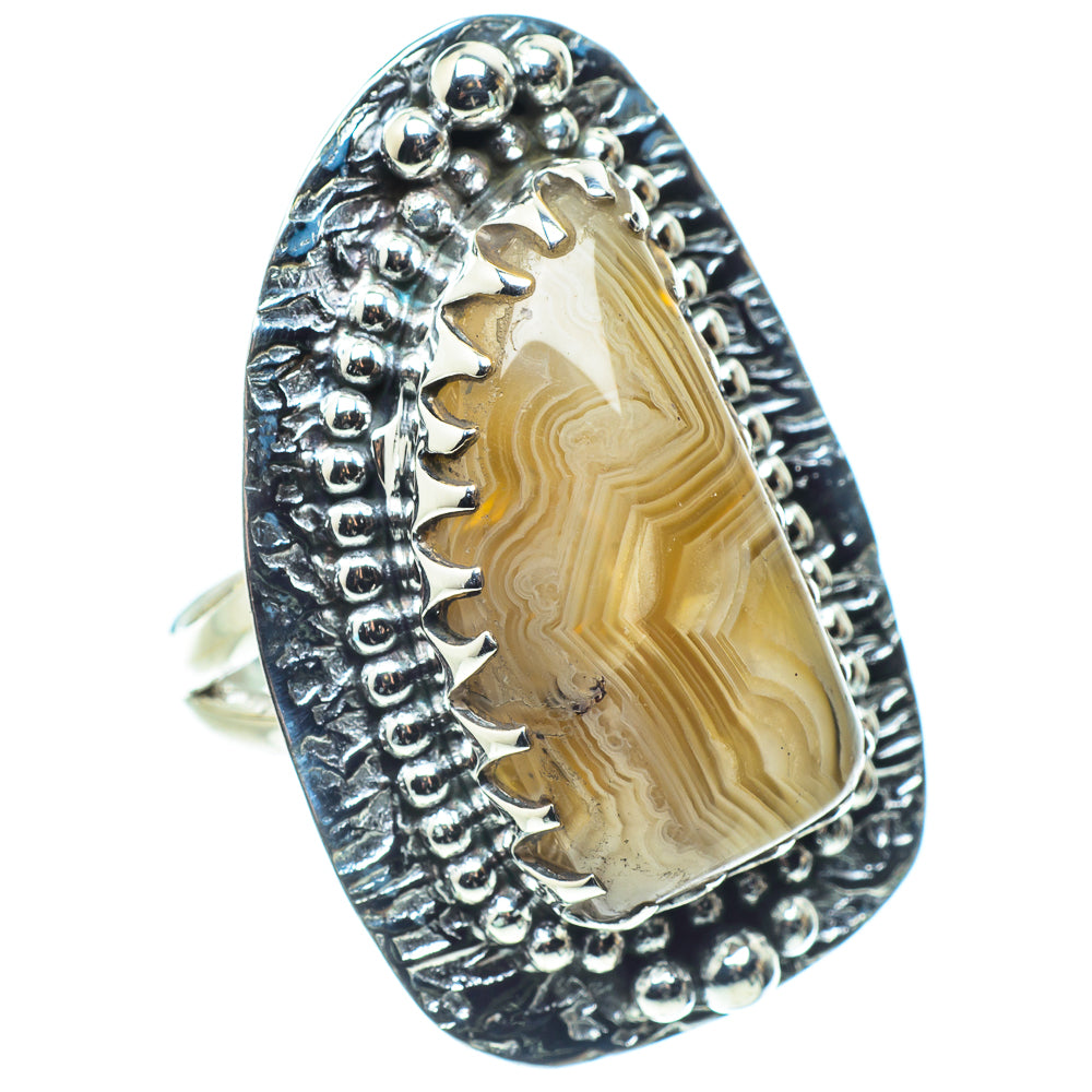 Laguna Lace Agate Rings handcrafted by Anasilvercos - RING57977