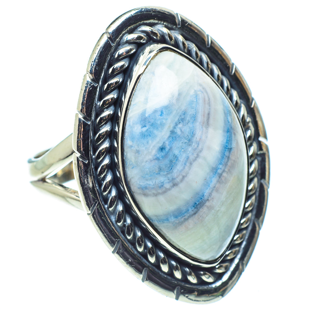 Blue Scheelite Rings handcrafted by Anasilvercos - RING58011