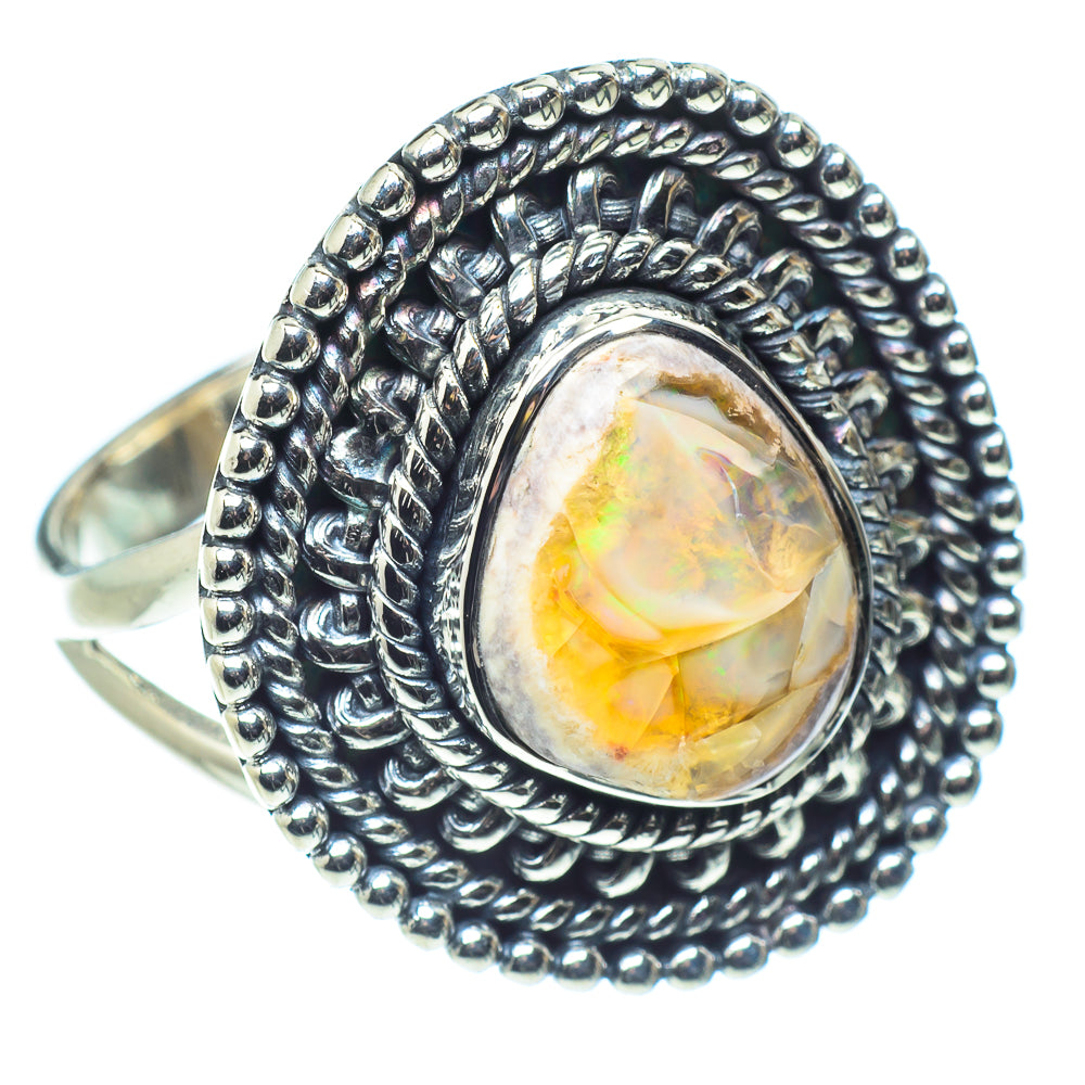 Mexican Fire Opal Rings handcrafted by Anasilvercos - RING58028