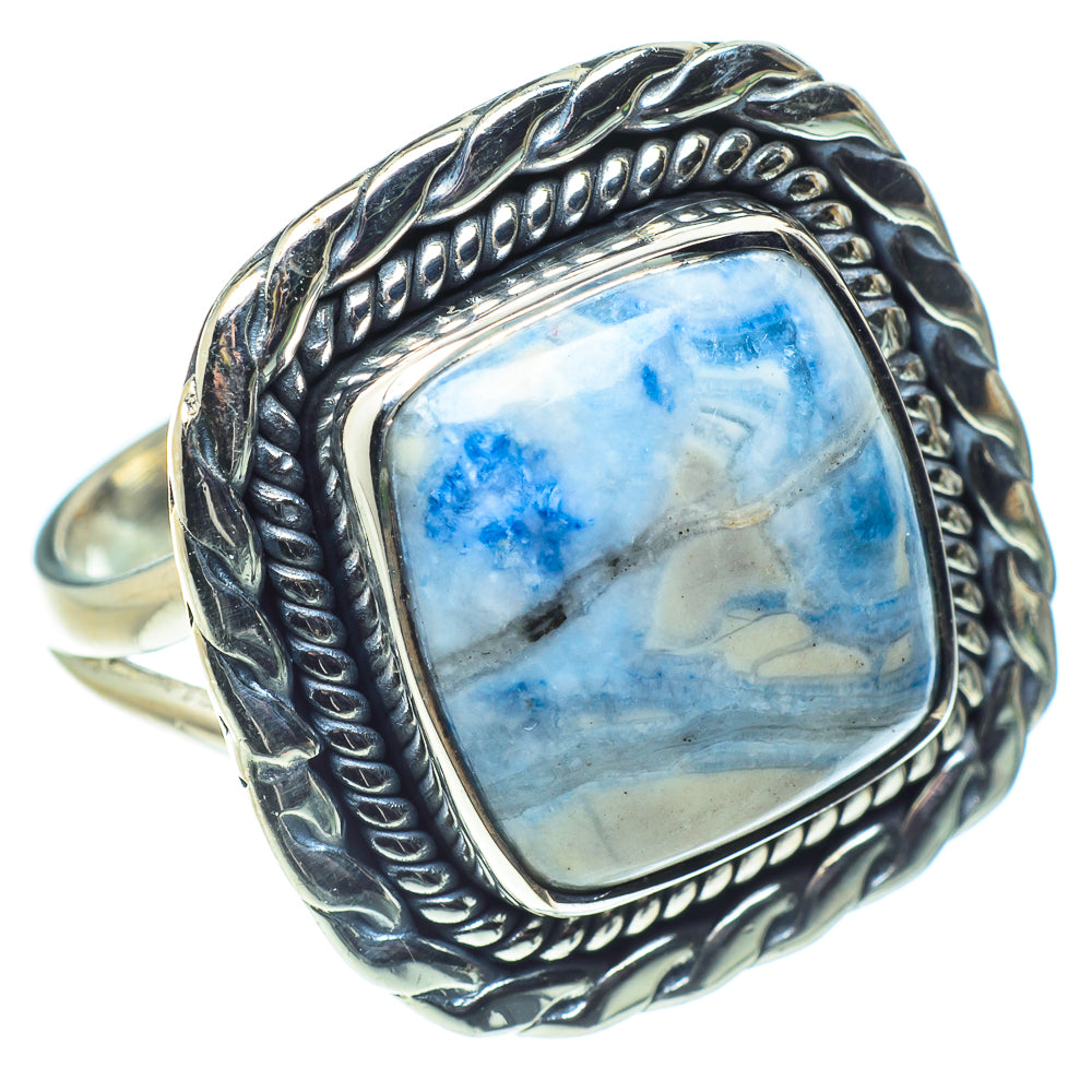 Blue Scheelite Rings handcrafted by Anasilvercos - RING58032