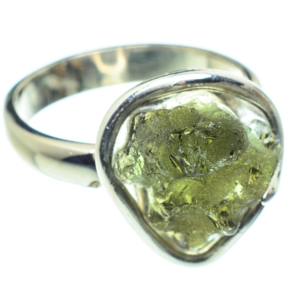 Czech Moldavite Rings handcrafted by Anasilvercos - RING58091