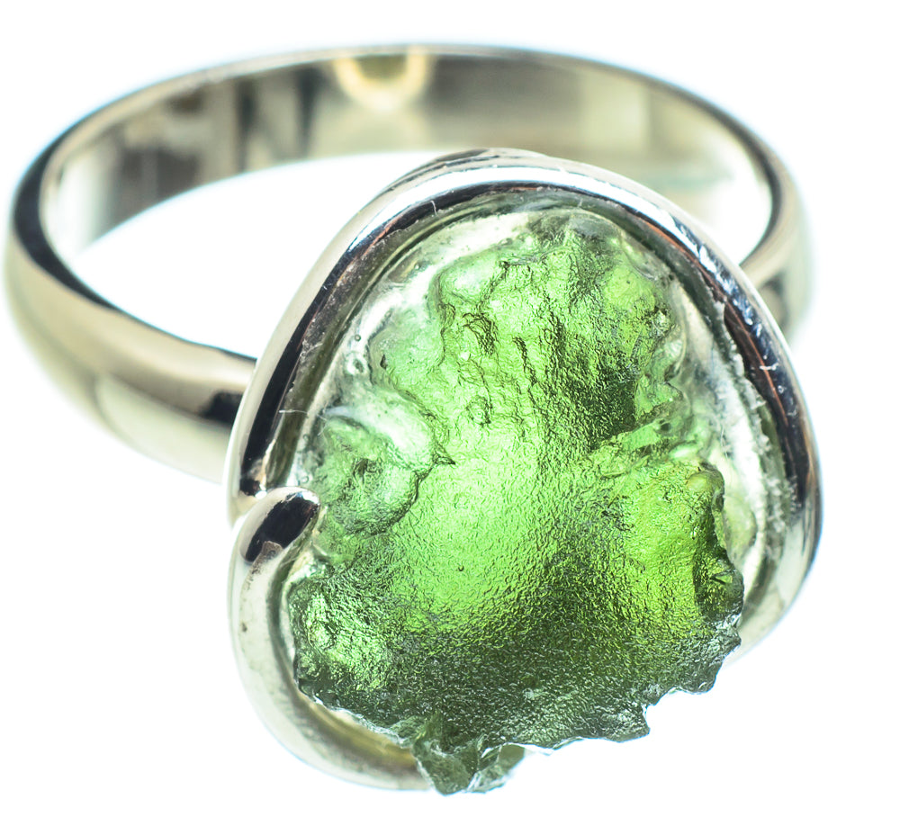 Czech Moldavite Rings handcrafted by Anasilvercos - RING58104