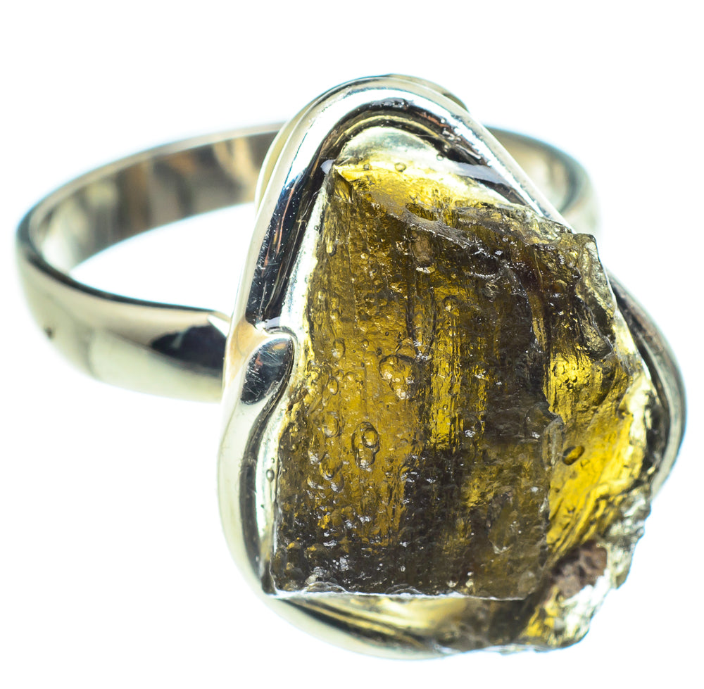 Czech Moldavite Rings handcrafted by Anasilvercos - RING58108
