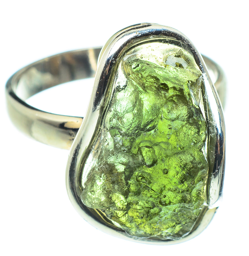 Czech Moldavite Rings handcrafted by Anasilvercos - RING58109