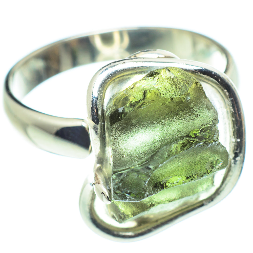 Czech Moldavite Rings handcrafted by Anasilvercos - RING58130