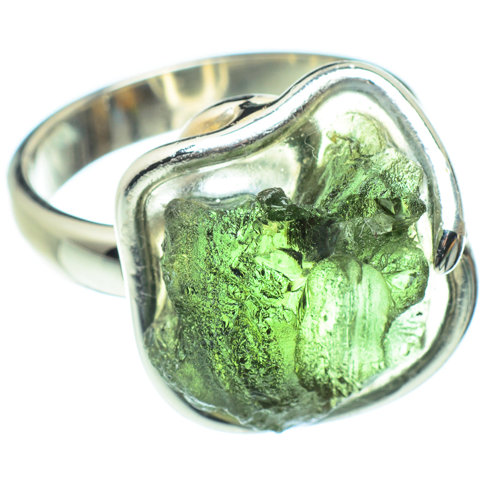 Czech Moldavite Rings handcrafted by Anasilvercos - RING58191