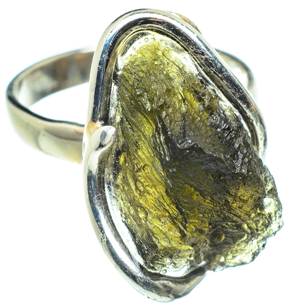 Czech Moldavite Rings handcrafted by Anasilvercos - RING58192