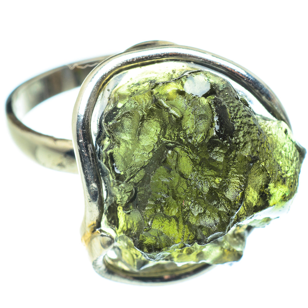 Czech Moldavite Rings handcrafted by Anasilvercos - RING58206
