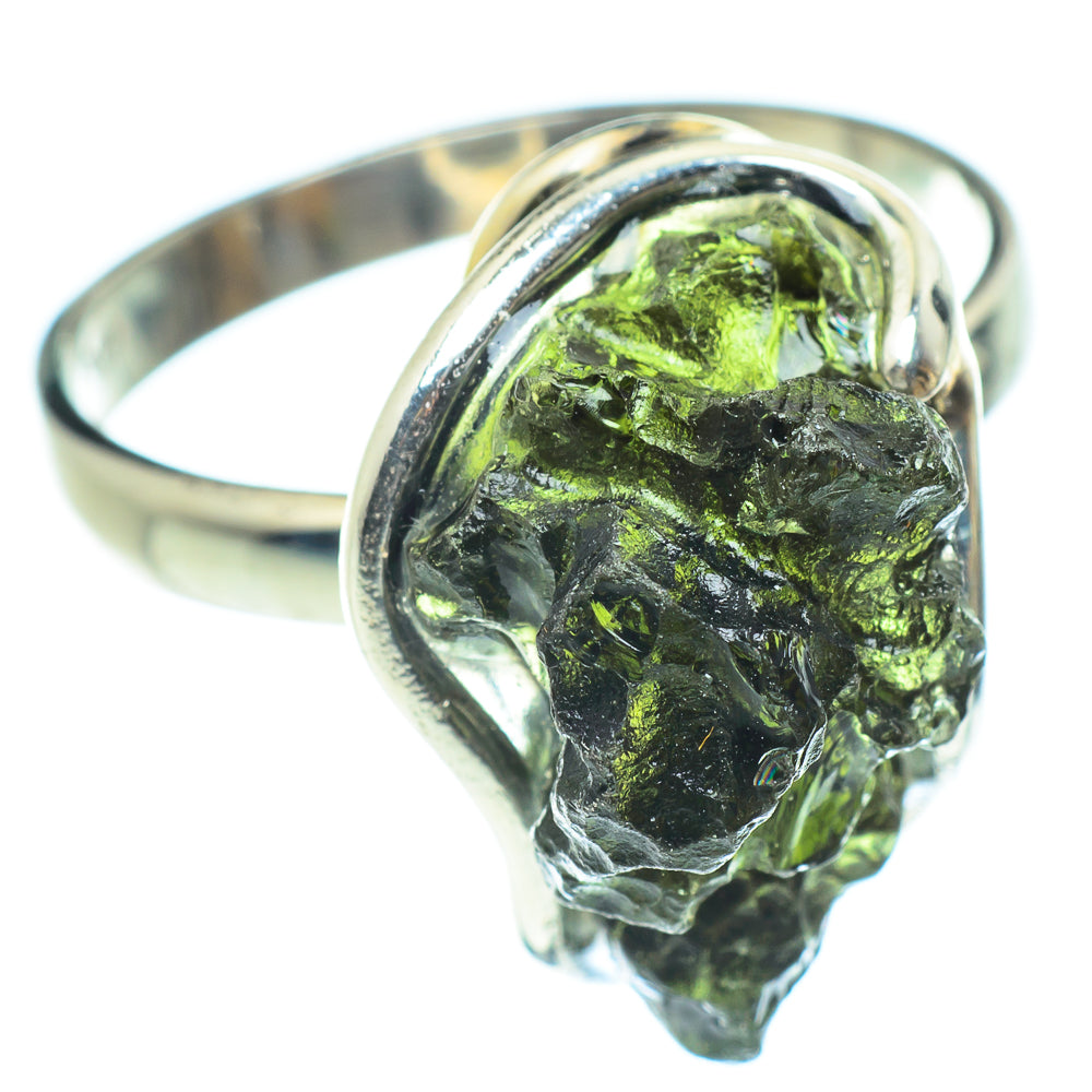 Czech Moldavite Rings handcrafted by Anasilvercos - RING58221