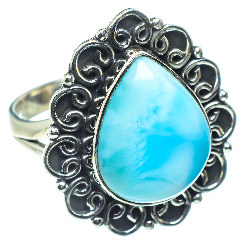 Larimar Rings handcrafted by Anasilvercos - RING58435