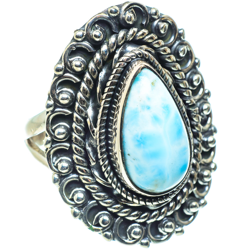 Larimar Rings handcrafted by Anasilvercos - RING58442