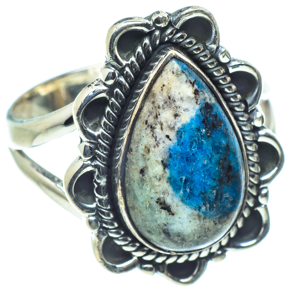 K2 Blue Azurite Rings handcrafted by Anasilvercos - RING58449