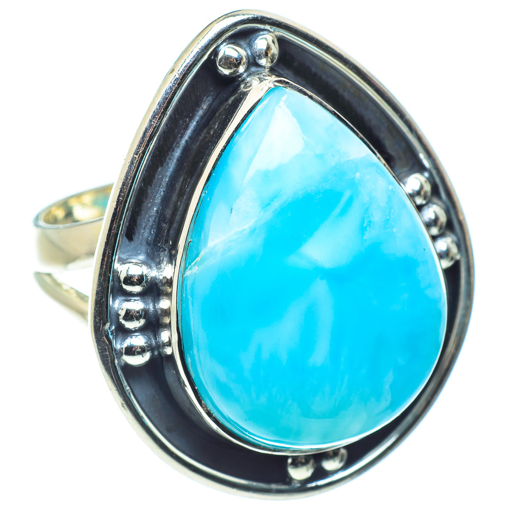 Larimar Rings handcrafted by Anasilvercos - RING58450
