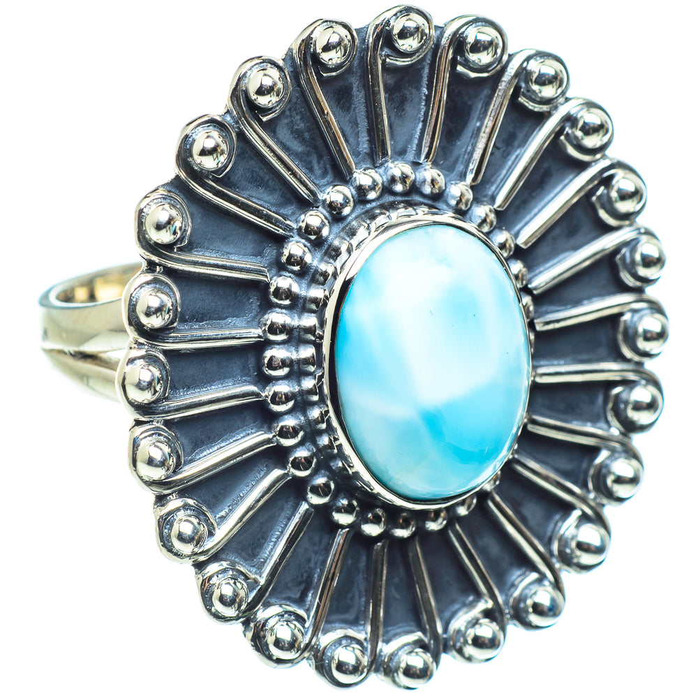 Larimar Rings handcrafted by Anasilvercos - RING58467