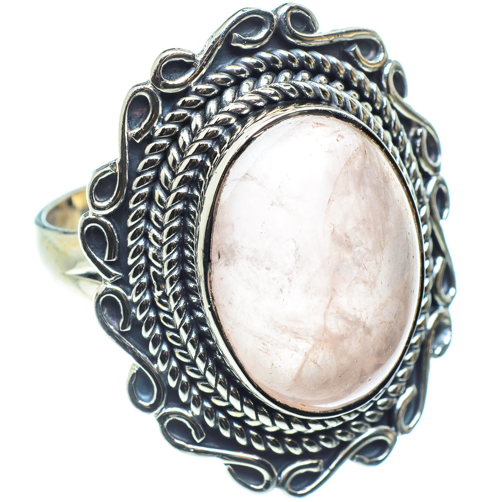 Rose Quartz Rings handcrafted by Anasilvercos - RING58471