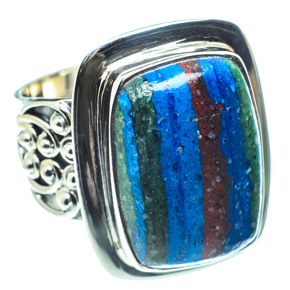 Rainbow Calsilica Rings handcrafted by Anasilvercos - RING58483
