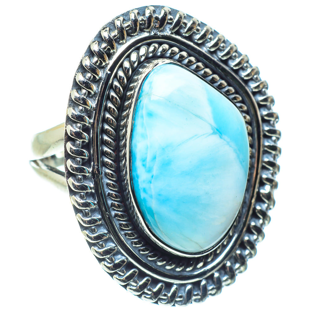 Larimar Rings handcrafted by Anasilvercos - RING58484