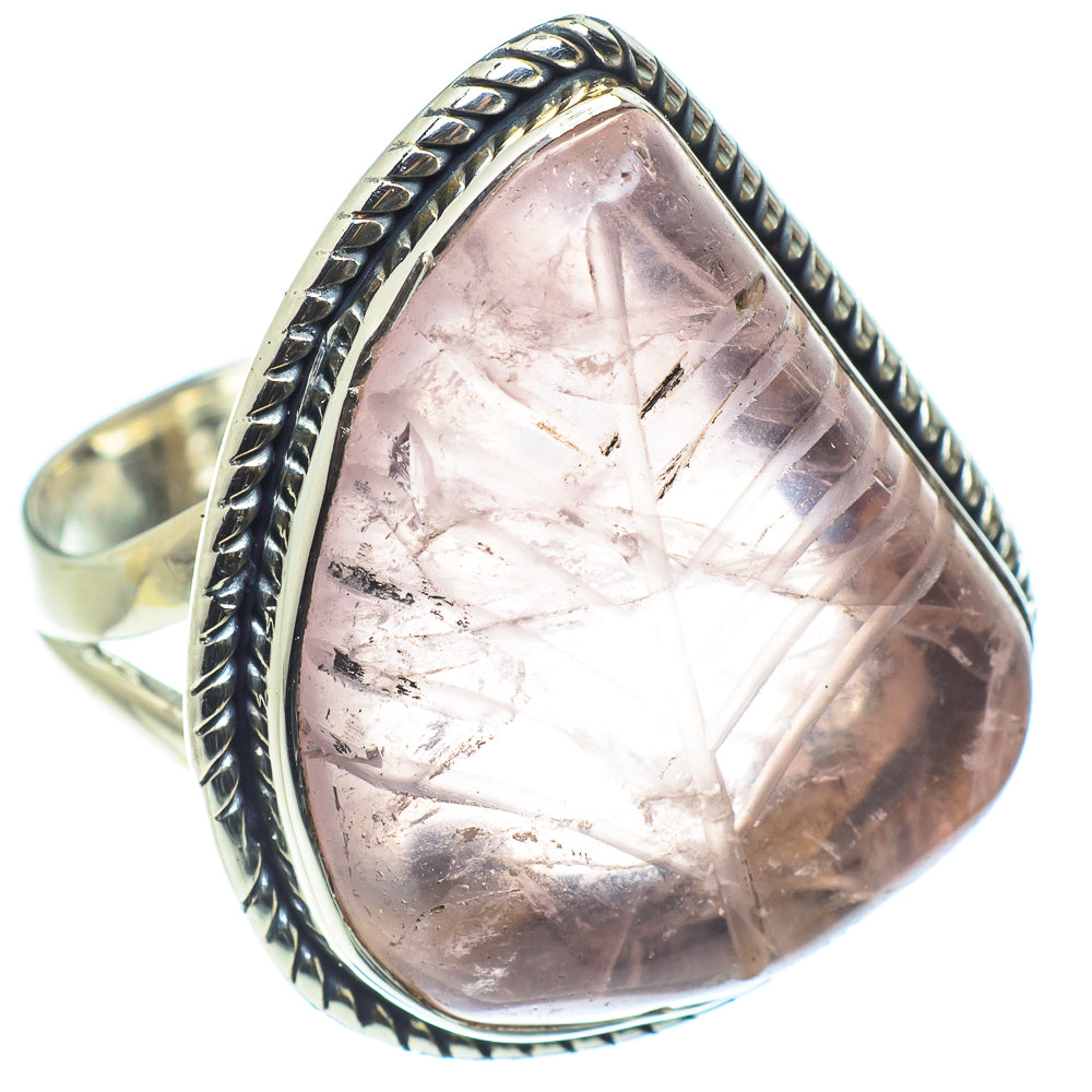 Rose Quartz Rings handcrafted by Anasilvercos - RING58499