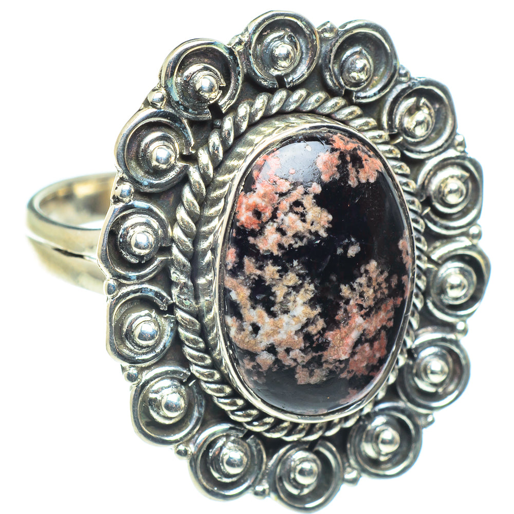 Fireworks Obsidian Rings handcrafted by Anasilvercos - RING58504