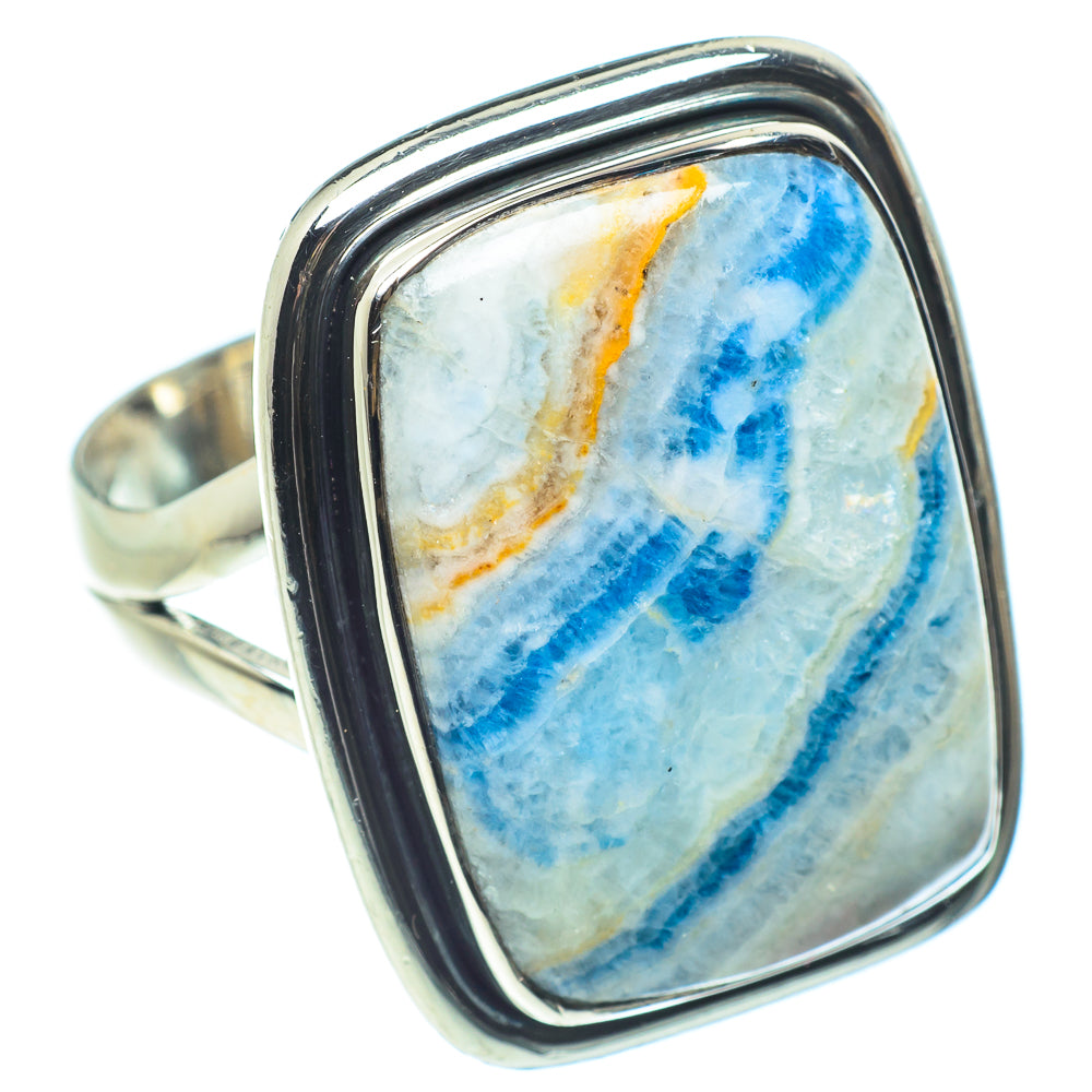 Blue Scheelite Rings handcrafted by Anasilvercos - RING58515
