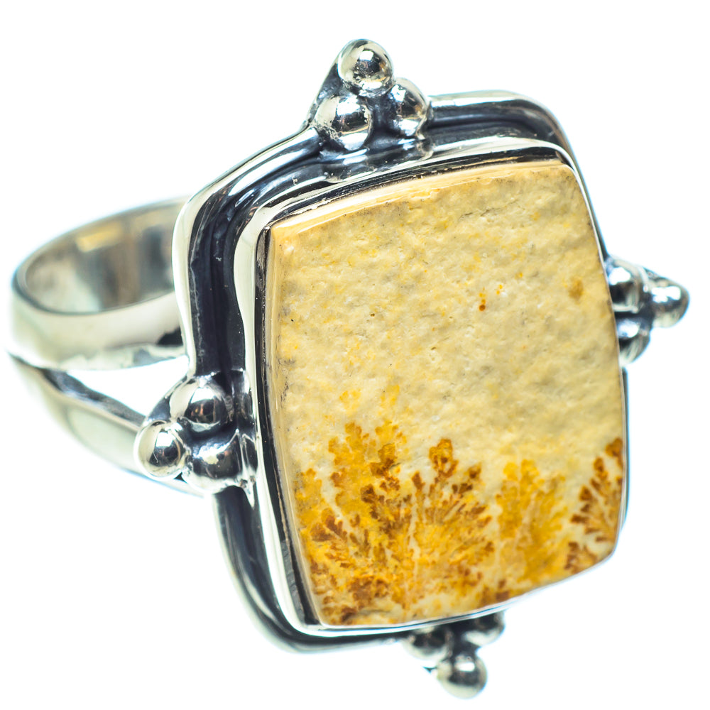 Germany Psilomelane Dendrite Rings handcrafted by Anasilvercos - RING58519
