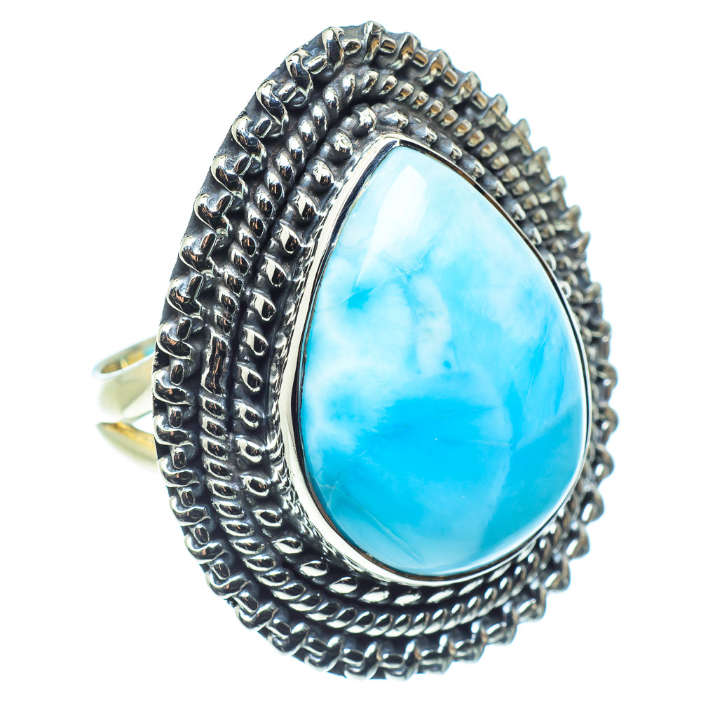 Larimar Rings handcrafted by Anasilvercos - RING58547
