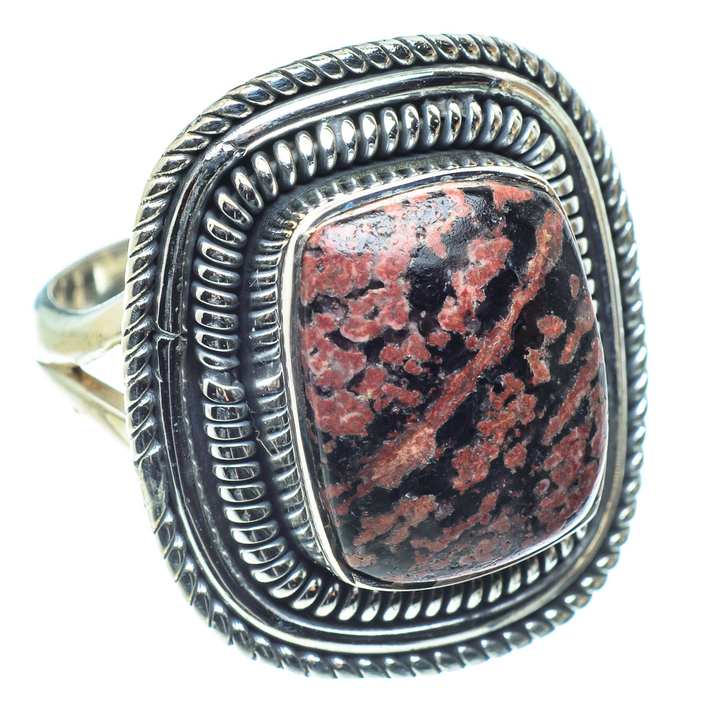Snowflake Obsidian Rings handcrafted by Anasilvercos - RING58582
