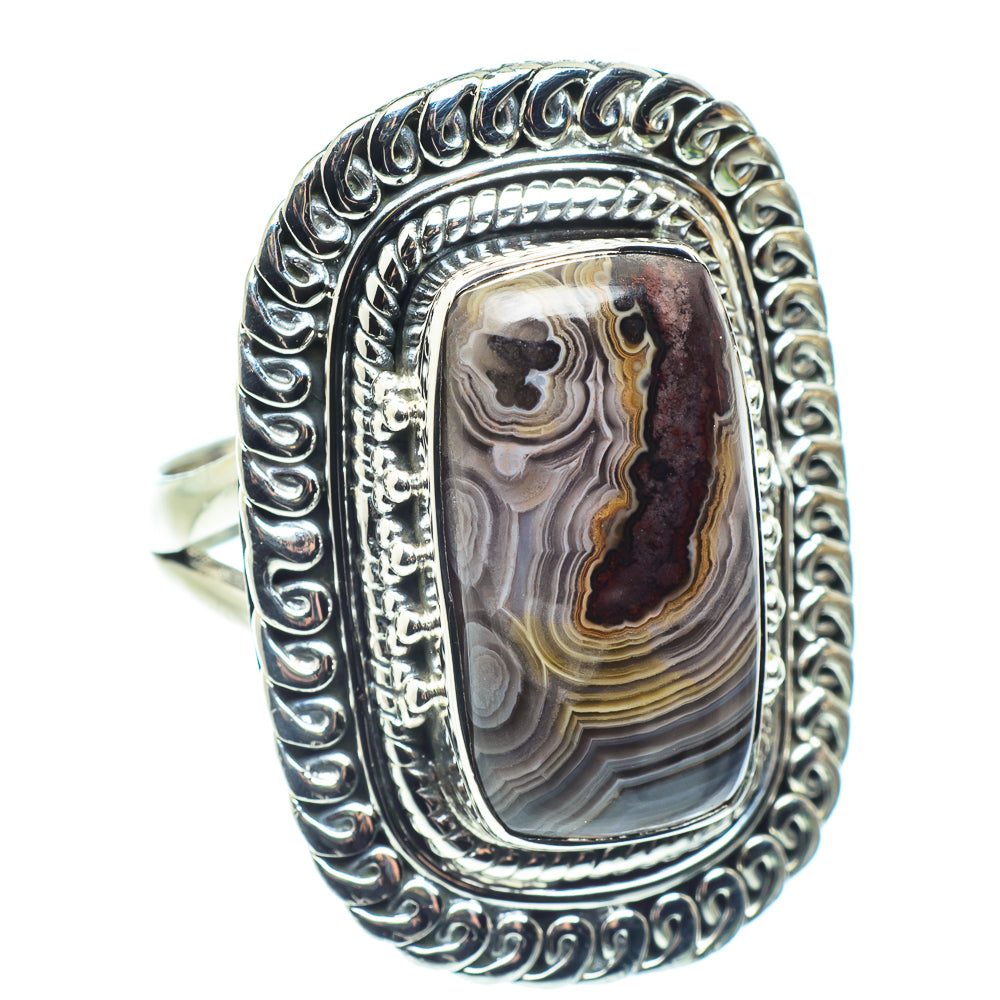 Laguna Lace Agate Rings handcrafted by Anasilvercos - RING58590