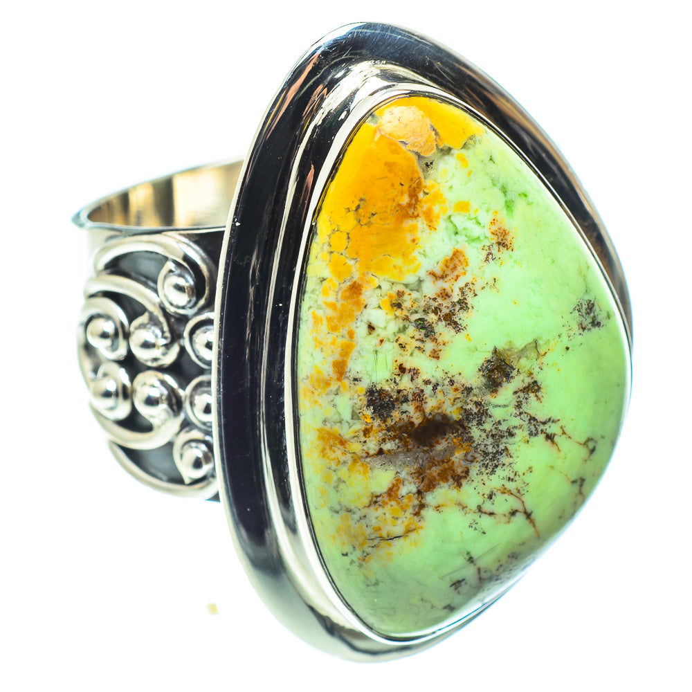 Lemon Chrysoprase Rings handcrafted by Anasilvercos - RING58606