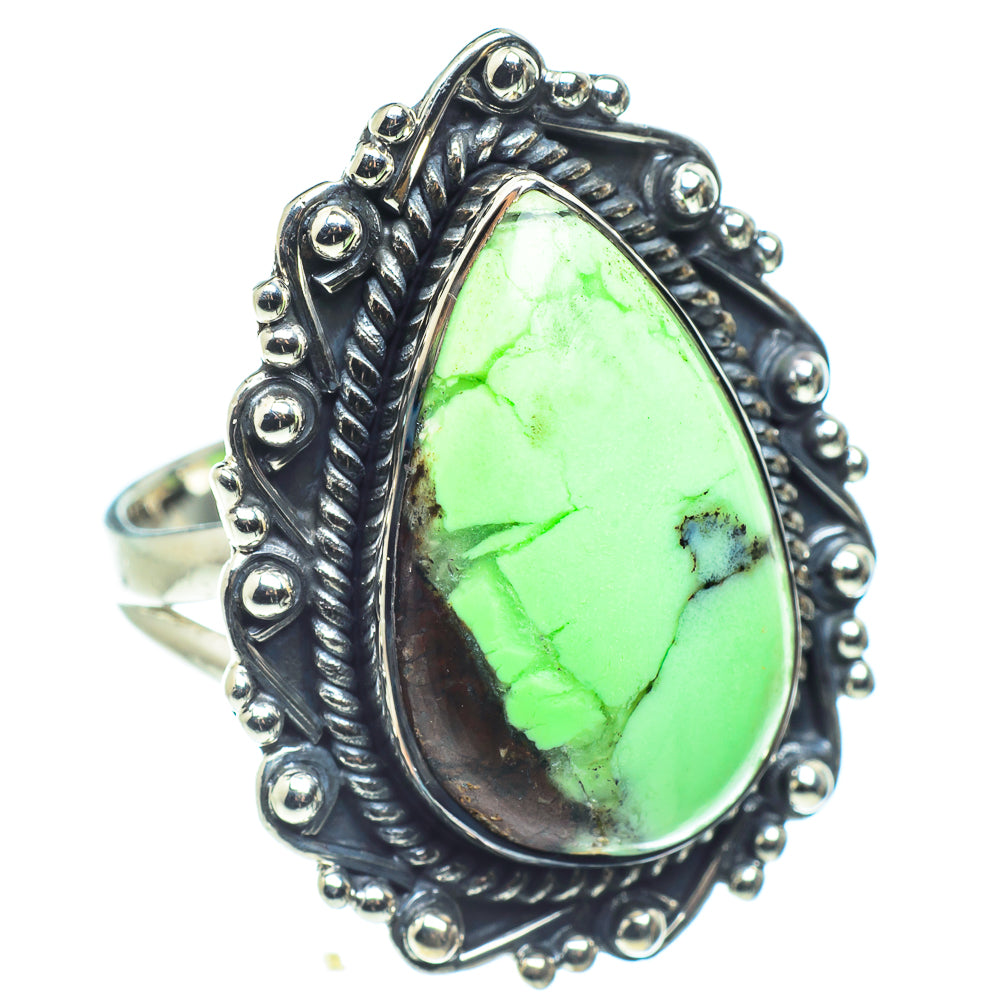Lemon Chrysoprase Rings handcrafted by Anasilvercos - RING58607