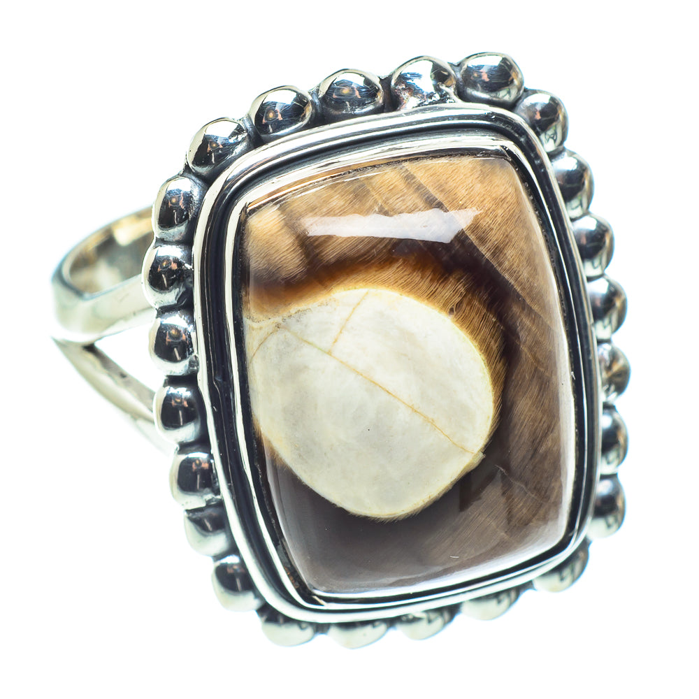 Peanut Wood Jasper Rings handcrafted by Anasilvercos - RING58619