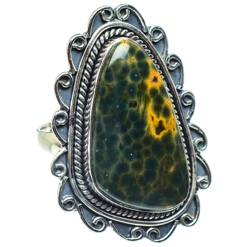Ocean Jasper Rings handcrafted by Anasilvercos - RING58658