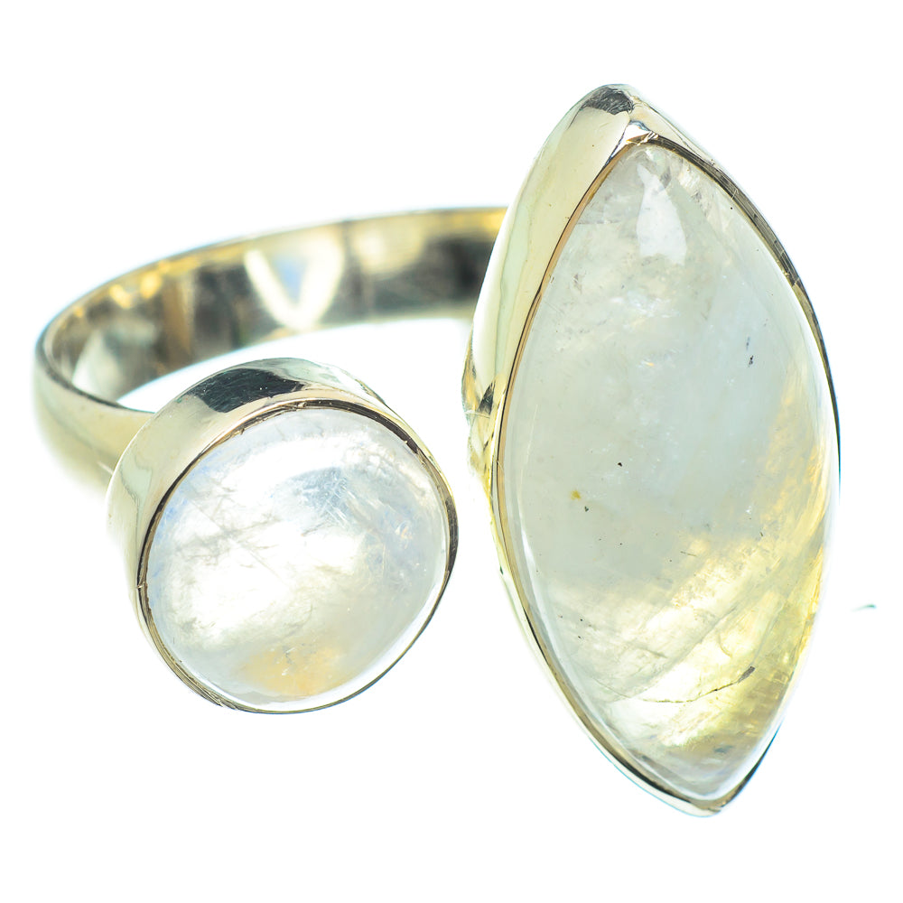 Rainbow Moonstone Rings handcrafted by Anasilvercos - RING58672
