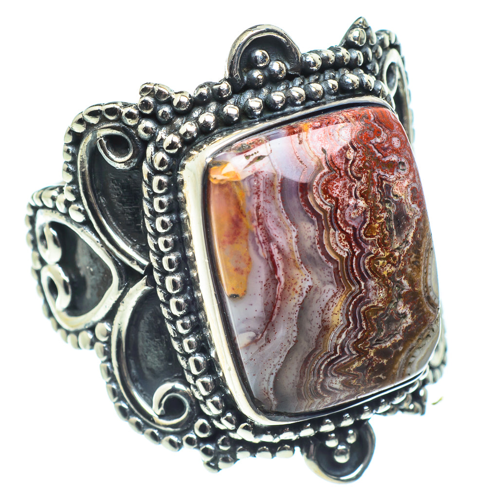 Crazy Lace Agate Rings handcrafted by Anasilvercos - RING58715