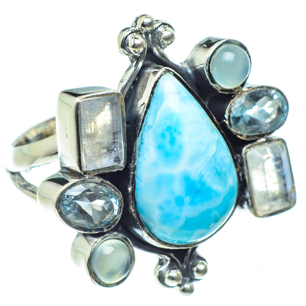 Larimar Rings handcrafted by Anasilvercos - RING58721