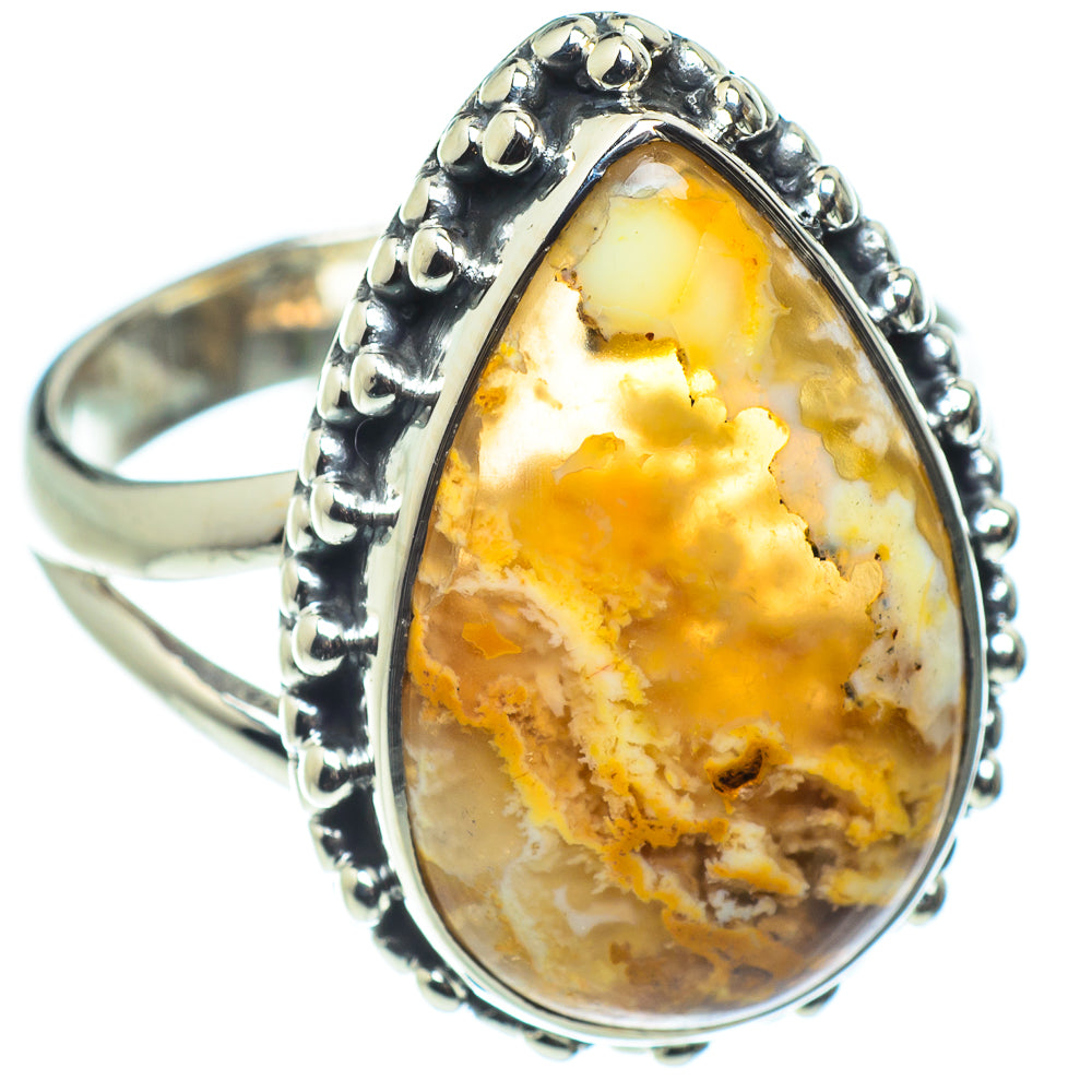Plume Agate Rings handcrafted by Anasilvercos - RING58733
