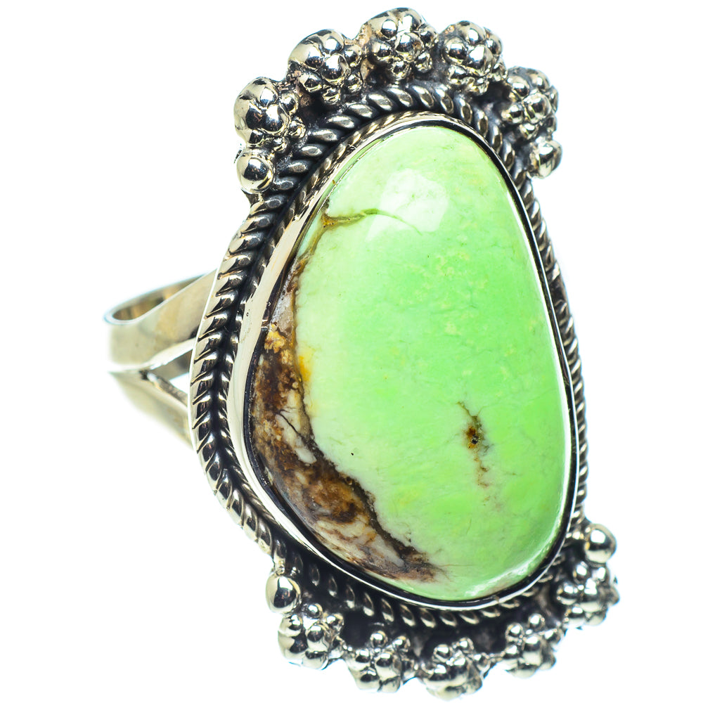 Lemon Chrysoprase Rings handcrafted by Anasilvercos - RING58739