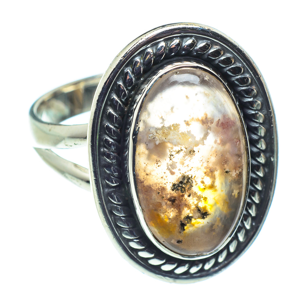 Plume Agate Rings handcrafted by Anasilvercos - RING58741
