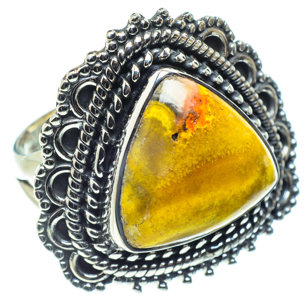 Bumble Bee Jasper Rings handcrafted by Anasilvercos - RING58769