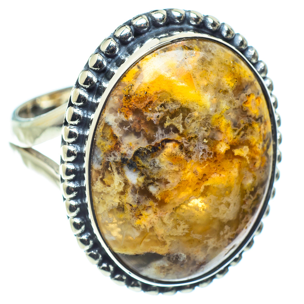 Plume Agate Rings handcrafted by Anasilvercos - RING58780