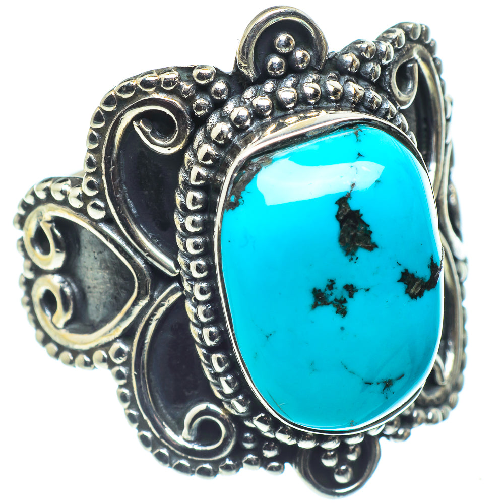 Tibetan Turquoise Rings handcrafted by Anasilvercos - RING58781