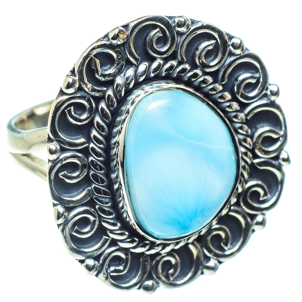 Larimar Rings handcrafted by Anasilvercos - RING58836