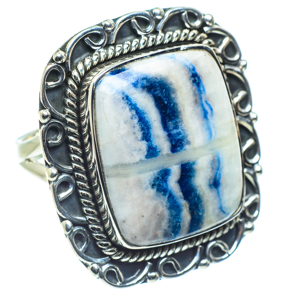 Blue Scheelite Rings handcrafted by Anasilvercos - RING58851