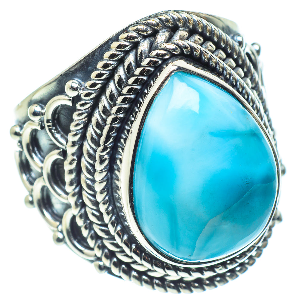 Larimar Rings handcrafted by Anasilvercos - RING58854