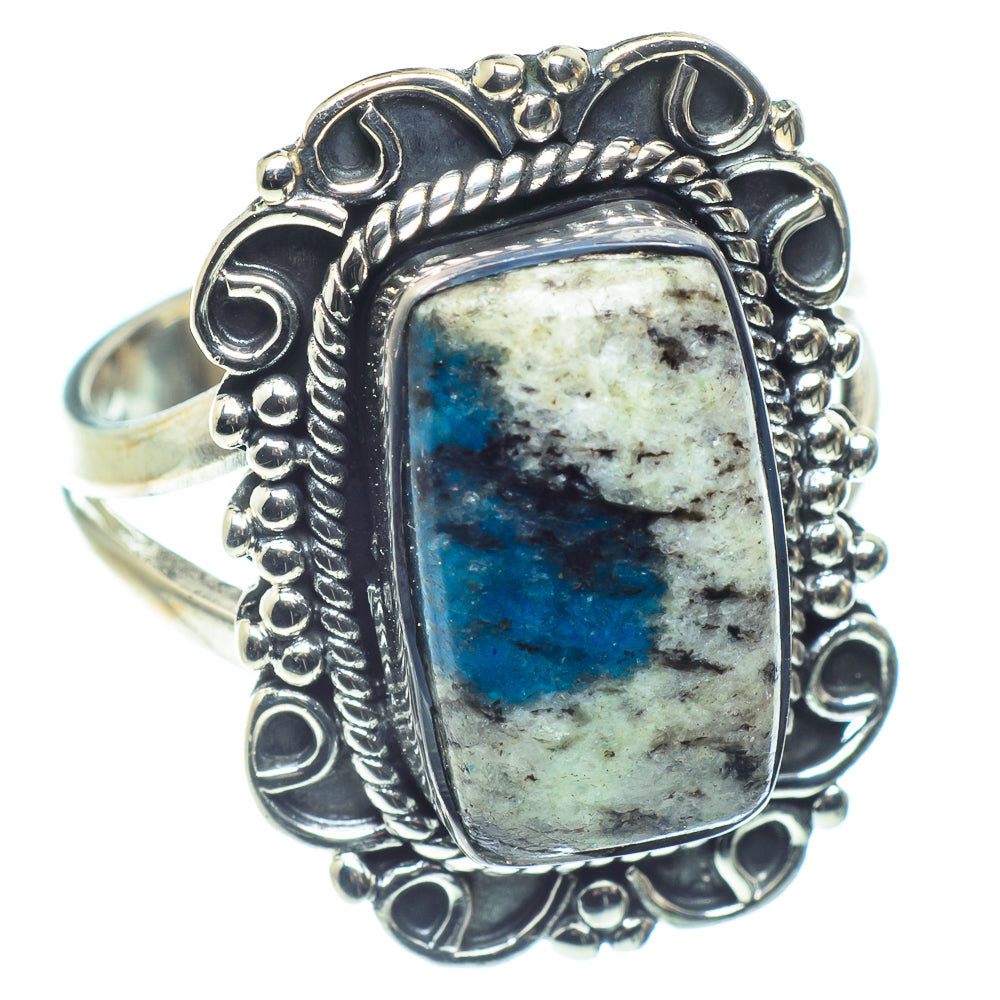 K2 Blue Azurite Rings handcrafted by Anasilvercos - RING58855