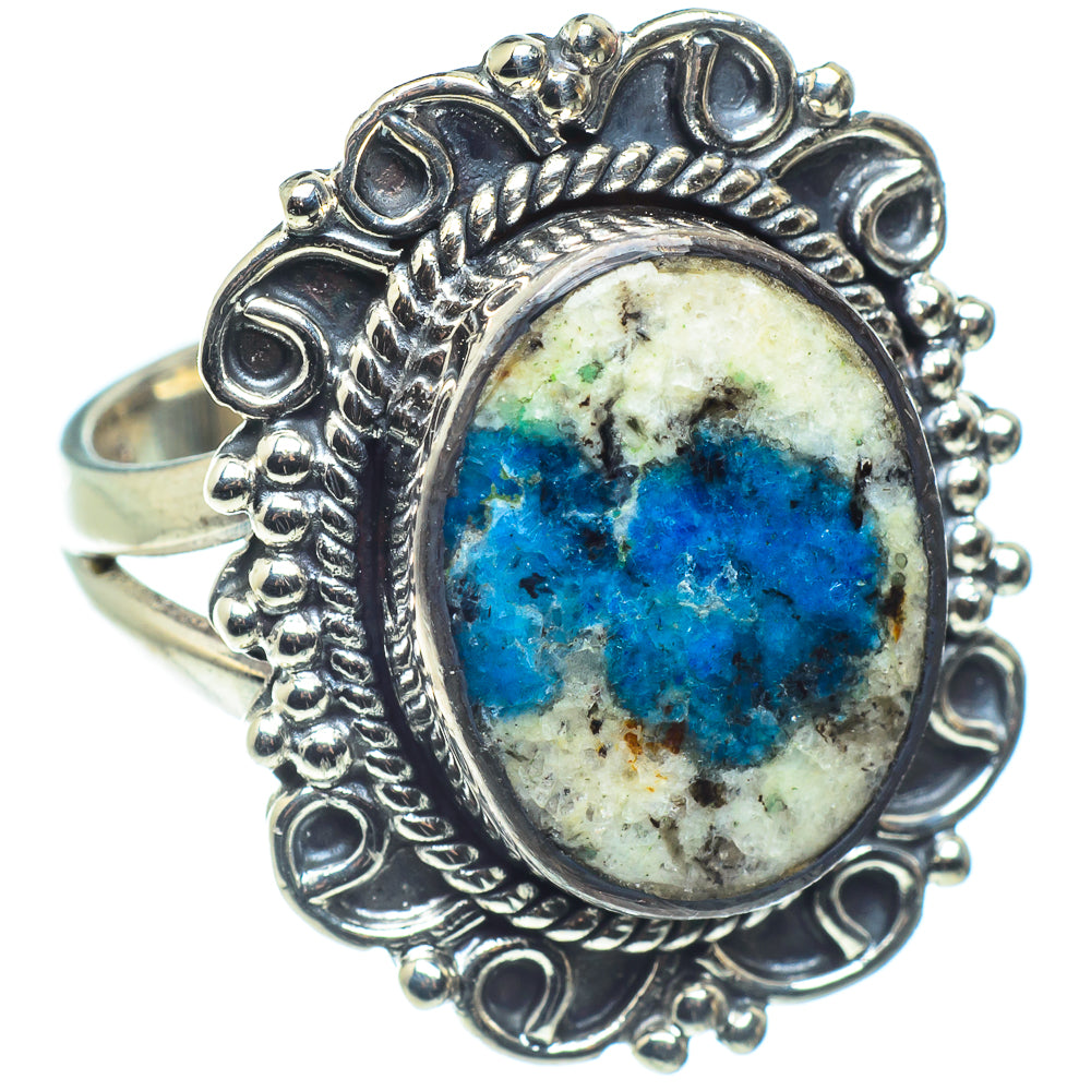 K2 Blue Azurite Rings handcrafted by Anasilvercos - RING58859